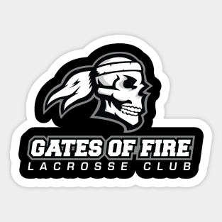 Gates Of Fire Lacrosse Club Grey Logo Sticker